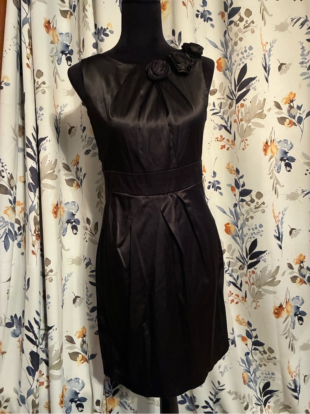 Maurices Black One-Shoulder Rosette Dress Size 3 4 Classy B18